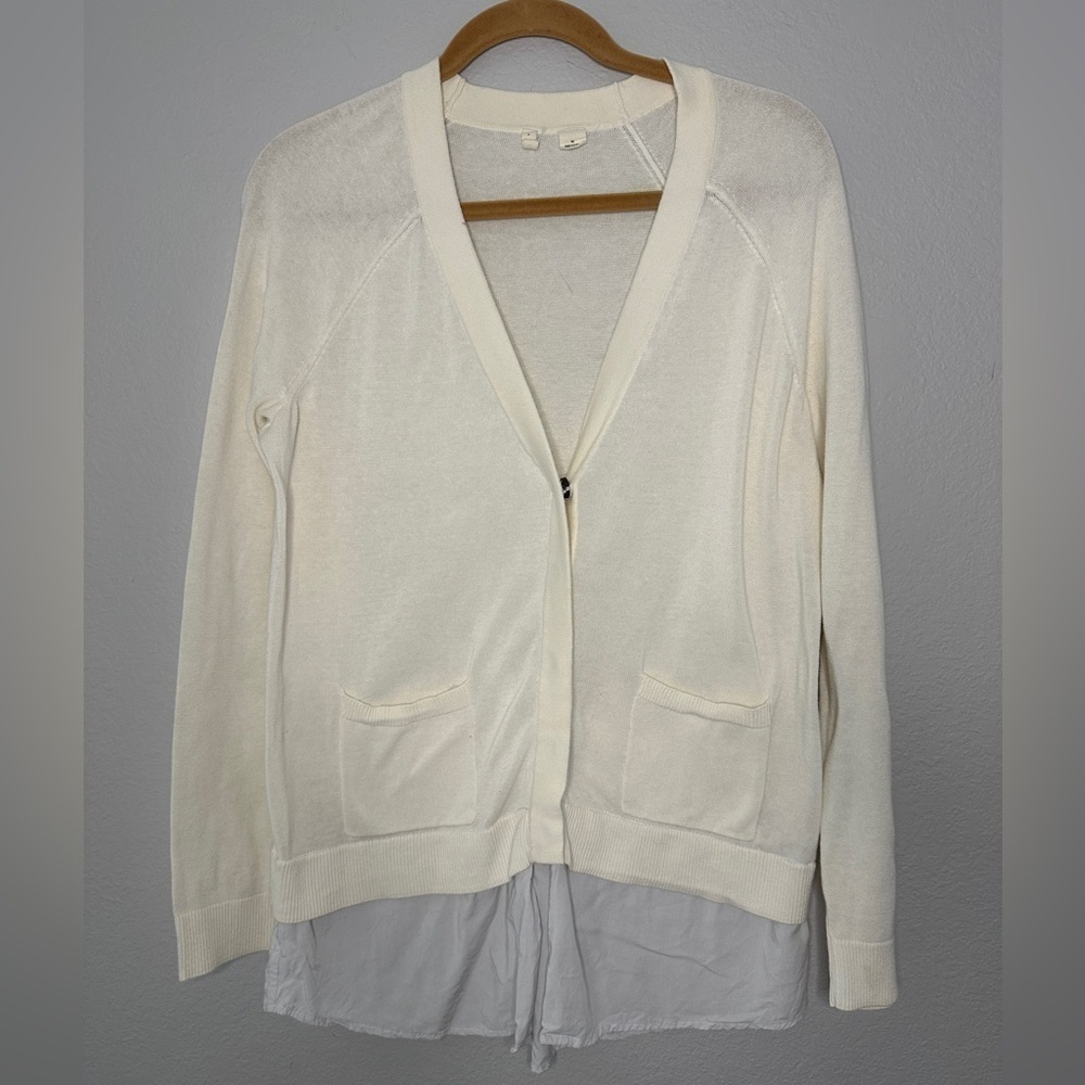 Anthropologie Moth Layered Look Cardigan Sweater With Pockets Women’s Medium